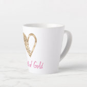 Harder van goud latte mok (Rechterhoek)