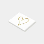 Harder van goud post-it® notes (Schuin)