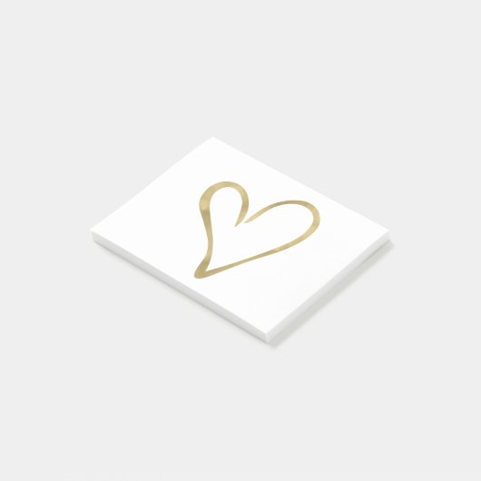 Harder van goud post-it® notes (Schuin)