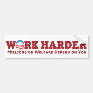 Harder werken bumpersticker