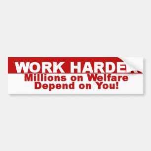 Hardere het werk bumpersticker