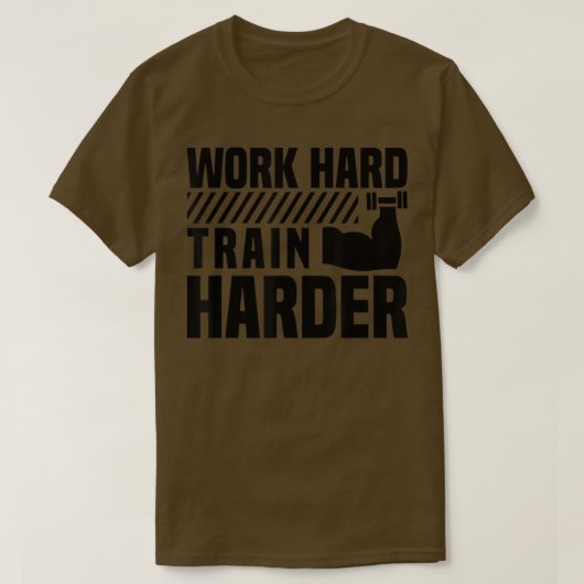 HarderMotivationele gym Workout harde trein 136 T-shirt (Design voorkant)