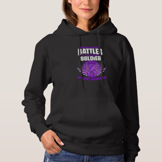 Hardest Battle Support Epilepsy Survivor Epilepsy  Hoodie (Voorkant)