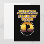 Hardest Climb Mountain Climber Rock Climbing Lover Bedankkaart (Voorkant / Achterkant)