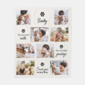 Hardest Goodbye Pet Dog Memorial 8-Photo Collage Fleece Deken (Voorkant)