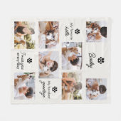 Hardest Goodbye Pet Dog Memorial 8-Photo Collage Fleece Deken (Voorkant (Horizontaal))