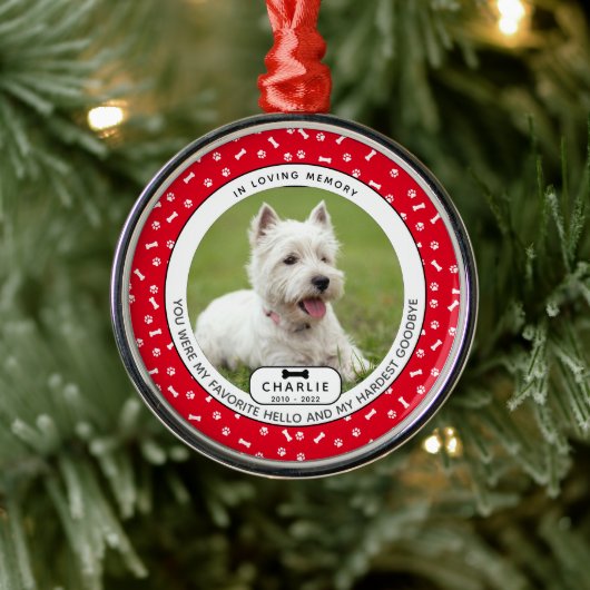 Hardest Goodbye Pet Memorial Glass Ornament (Boom)