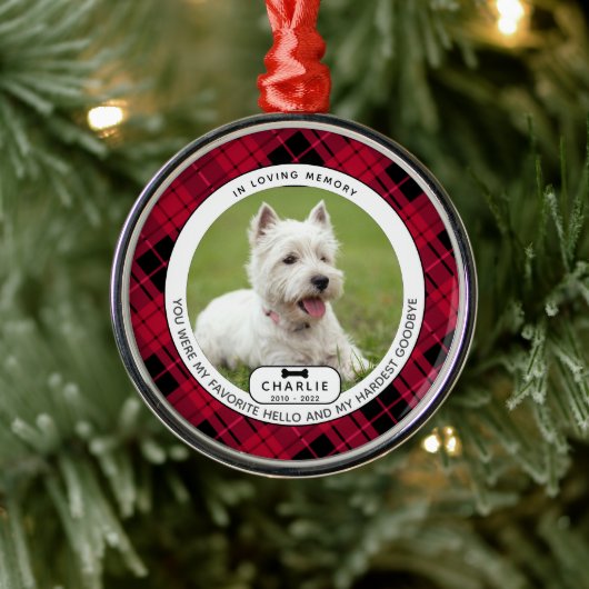Hardest Goodbye Pet Memorial Glass Ornament (Boom)
