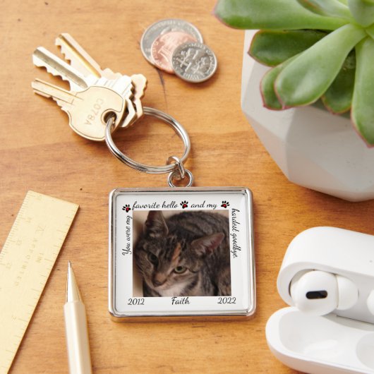 Hardest Goodbye Pet Memorial Sleutelhanger (Bureau)