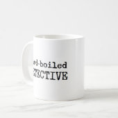 hardgekookte detective koffiemok (Voorkant links)