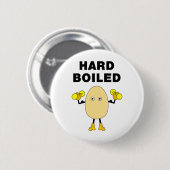 Hardgekookte Eierkoptekst Ronde Button 5,7 Cm (Voorkant /achterkant)