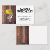 Hardhat Gear Logo | houten planken Visitekaartje (Voorkant / Achterkant)