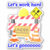 Hardhat Onderhoud - Bouwvakkers Sticker (Voorkant)