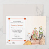 Hardhat Worker Retirement Party Kaart (Voorkant / Achterkant)