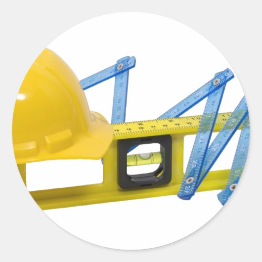 HardHatLevelConstruction062509 Ronde Sticker (Voorkant)