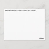 Hardheid vriendschap citaat illustratie briefkaart (Achterkant)