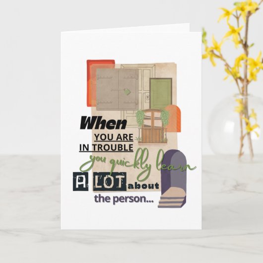 Hardheid vriendschap citaat illustratie kaart (Gele Bloem)