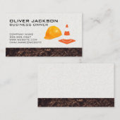 Hardhoed en bouwkegel visitekaartje (Voorkant / Achterkant)