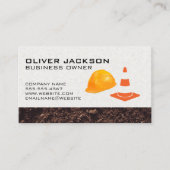 Hardhoed en bouwkegel visitekaartje (Voorkant)