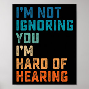  hardhorend ASL gebarentaal doof weg Poster