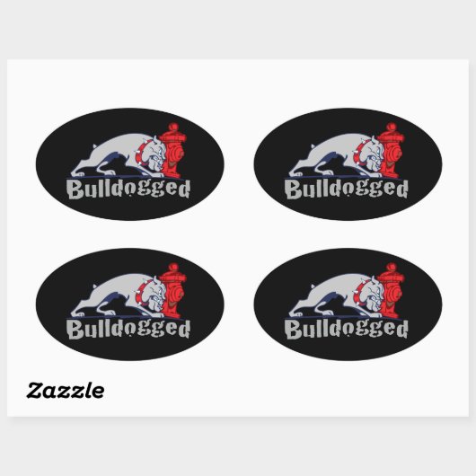 hardhorig ovale sticker (Vel)