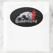 hardhorig ovale sticker (Tas)