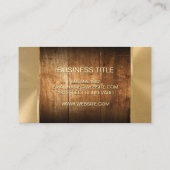 hardhout | Gouden afwerking | Metallic Shimmer Visitekaartje (Achterkant)