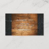 Hardhout | Zwarte marmeren afwerking Visitekaartje (Achterkant)