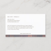 hardhouten vloer | timmerwerk visitekaartje (Achterkant)