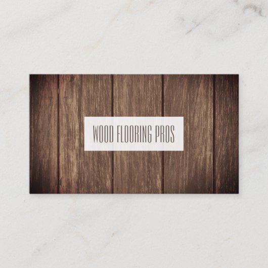 Hardhouten Vloeren | Bouwtimmerwerk Visitekaartje (Voorkant)