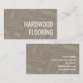 Hardhouten vloeren Houten werken Patroon Ontwerp Visitekaartje (Voorkant / Achterkant)
