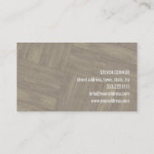 Hardhouten vloeren Houten werken Patroon Ontwerp Visitekaartje (Achterkant)