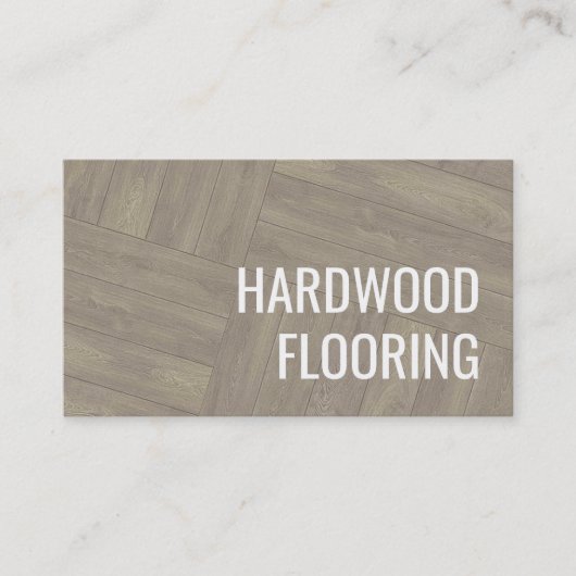 Hardhouten vloeren Houten werken Patroon Ontwerp Visitekaartje (Voorkant)