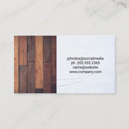 Hardhouten vloeren | Spackle | Handyman Logo Visitekaartje (Achterkant)