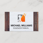 Hardhouten vloeren | Spackle | Handyman Logo Visitekaartje (Voorkant)