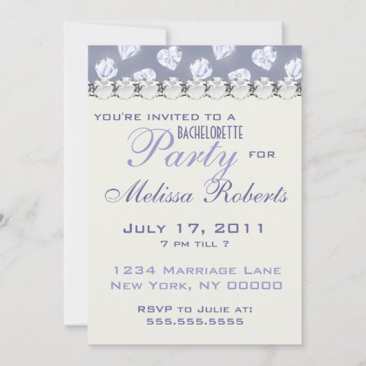 hardiamant bachelorette kaart (Achterkant)