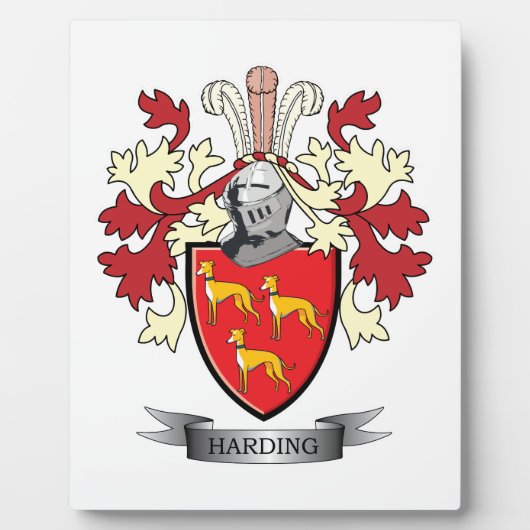 Harding gezinskustlaag van wapens fotoplaat (Voorkant)