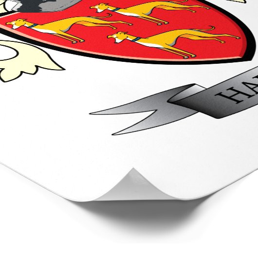 Harding gezinskustlaag van wapens poster (Hoek)