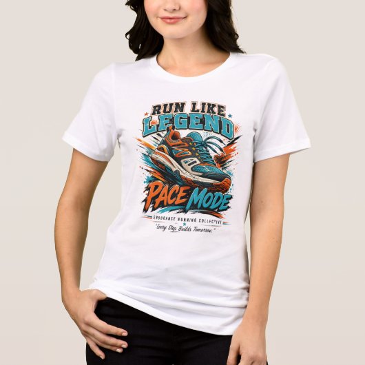 Hardloop Als Legendarische Snelheid Modus Retro Lo Tri-Blend Shirt (Voorkant)