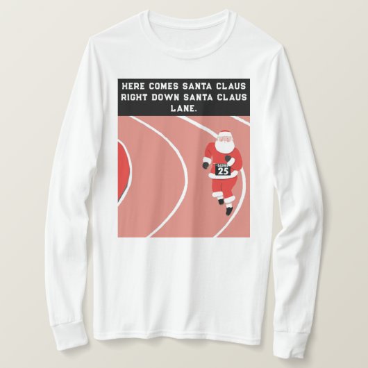 Hardloop Atletiek Kerst T-Shirt (Design voorkant)