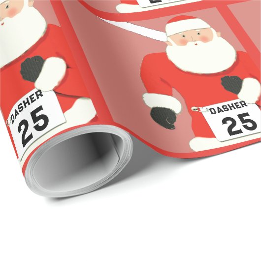 Hardloop Atletiek Kerstcadeau Cadeaupapier (Rol Hoek)