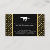 Hardloop Hond Logo | Gouden Botten Patroon Visitekaartje (Achterkant)