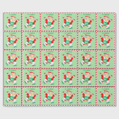 Hardloop Mrs. Claus Kerstcadeau Inpakpapier (Vlak)