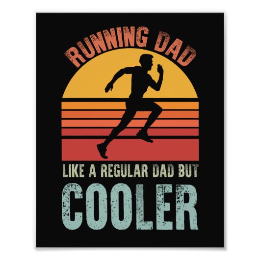 Hardloop Papa Vaderdag Cadeau Marathonloper Vader Foto Afdruk (Voorkant)