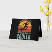 Hardloop Papa Vaderdag Cadeau Marathonloper Vader Kaart (Gele Bloem)