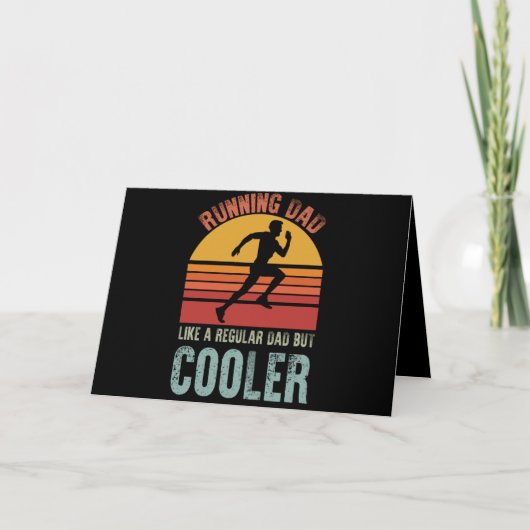 Hardloop Papa Vaderdag Cadeau Marathonloper Vader Kaart (Voorkant)