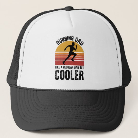 Hardloop Papa Vaderdag Cadeau Marathonloper Vader Trucker Pet (Voorkant)