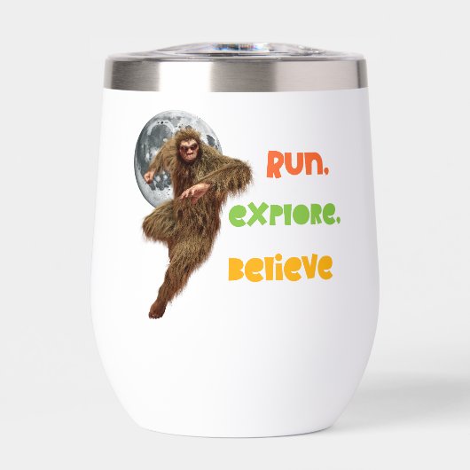 Hardloop Sasquatch Avontuur Geloof Ontwerp (Voorkant)