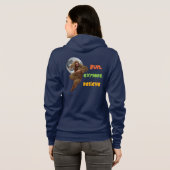 Hardloop Sasquatch Avontuur Geloof Ontwerp Hoodie (Achterkant volledig)