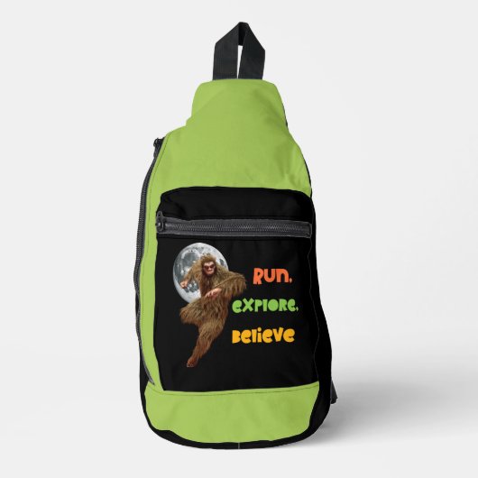Hardloop Sasquatch Avontuur Geloof Ontwerp Sling Bag (Voorkant)
